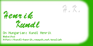 henrik kundl business card